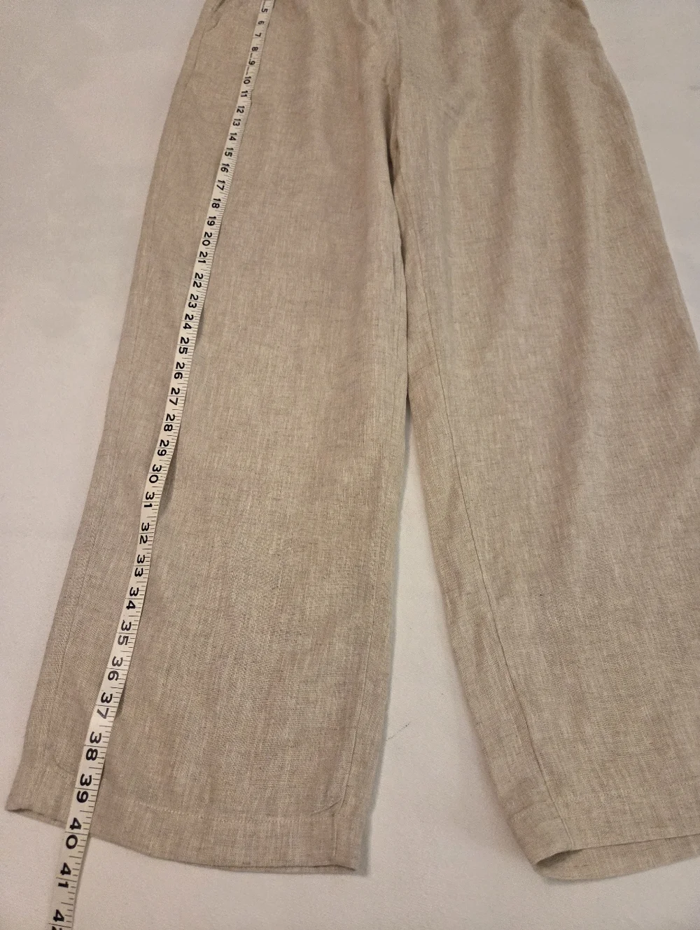 Abercrombie & Fitch Light Beige Wide Leg Pants